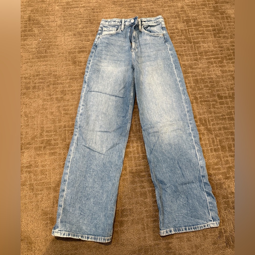H&M Light Blue Wide Leg Jeans Sz 14